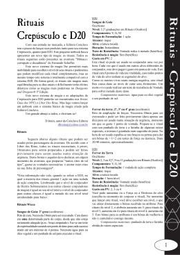 Rituais Crepúsculo e D20