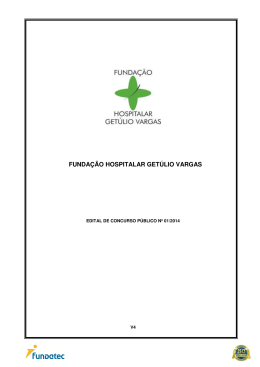 Edital de Abertura do Concurso P&uacute;blico 001/2014