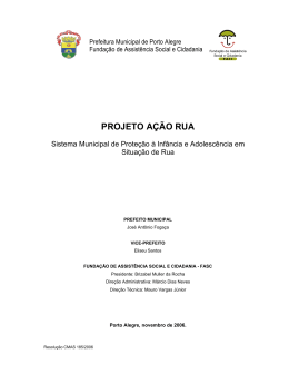 PROJETO A&Ccedil;&Atilde;O RUA