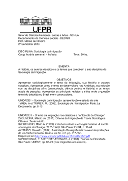 Imigra&ccedil;&atilde;o HC370 - Setor de Ci&ecirc;ncias Humanas