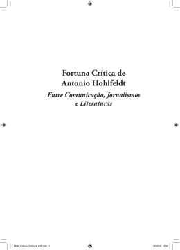 Fortuna Cr&iacute;tica de Antonio Hohlfeldt - Portcom