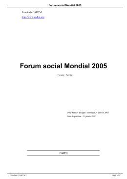 Forum social Mondial 2005