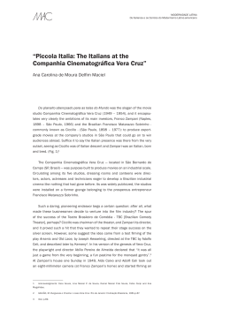 &ldquo;Piccola Italia: The Italians at the Companhia