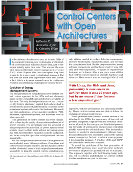 Control centers with open architectures - IEEE - SAGE