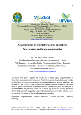 Argumentation in chemistry teacher education: Past, present and