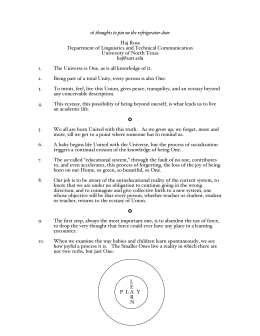 16 thoughts to pin on the refrigerator door Haj Ross Department of