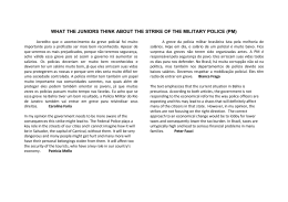 what the juniors think about the strike of the military police (pm)