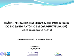 An&aacute;lise probabil&iacute;stica chuva-mar&eacute; para a bacia - RedeLitoral