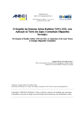 uma Aplica&ccedil;&atilde;o da Teoria dos Jogos &agrave;