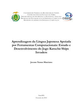 Aprendizagem da L&iacute;ngua Japonesa Apoiada por