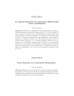 An optimal algorithm for constrained differentiable convex