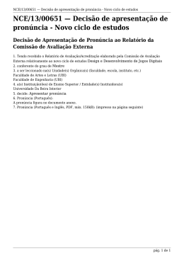 Novo ciclo de estudos