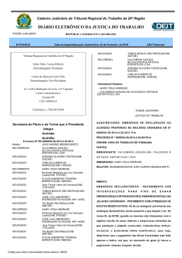DI&Aacute;RIO ELETR&Ocirc;NICO DA JUSTI&Ccedil;A DO TRABALHO
