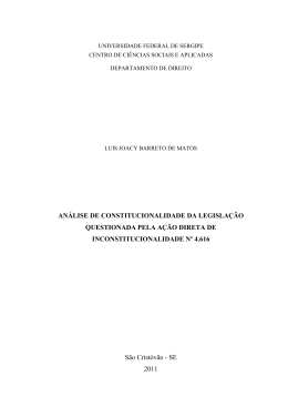 AN&Aacute;LISE DE CONSTITUCIONALIDADE DA
