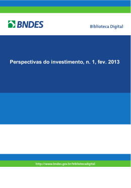 Perspectivas do investimento, n. 1, fev. 2013