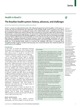 Series Health in Brazil 1 The Brazilian health system