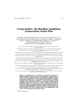 A leap further: the Brazilian Amphibian Conservation Action Plan