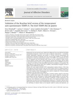 Validation of the Brazilian brief version of the temperament