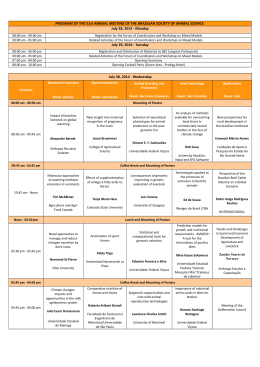 PROGRAM OF THE 51st ANNUAL MEETING OF THE BRAZILIAN
