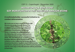 invitation to a side event soy moratorium in the brazilian amazon