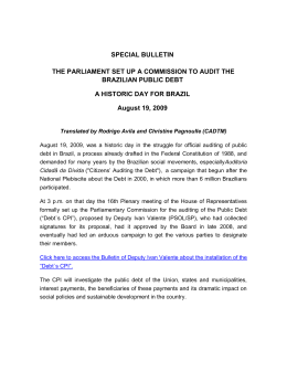 SPECIAL BULLETIN THE PARLIAMENT SET UP A COMMISSION
