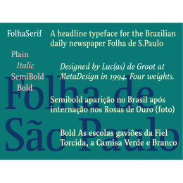 A headline typeface for the Brazilian daily newspaper