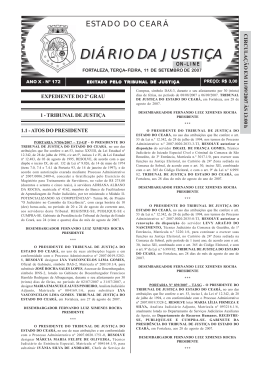 DIÁRIO DA JUSTIÇA - Tribunal de Justiça do Estado do Ceará