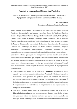 Semin&aacute;rio Internacional Europa das Tradi&ccedil;&otilde;es