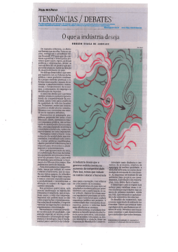 Artigo o que a ind&uacute;stria deseja FSP