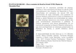 PLANTAS DO BRASIL – Flora económica do Brasil no Século XVIII