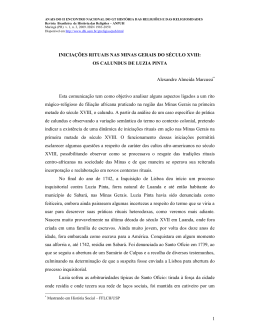 os calundus de luzia pinta