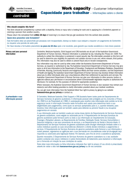 Work capacity &ndash; Customer Information