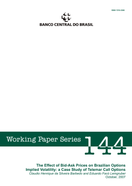 Working Paper Series 144 - Banco Central do Brasil