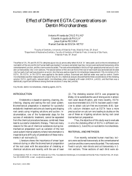 Effect of Different EGTA Concentrations on Dentin Microhardness
