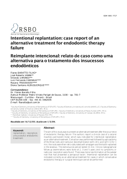 Intentional replantation: case report of an alternative