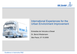 International Experiences for the Urban Environment Improvement