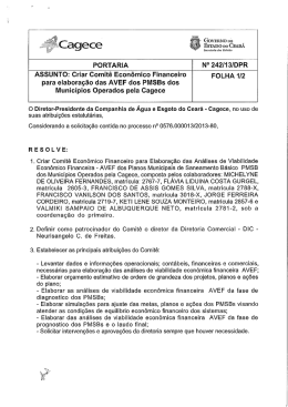 Portaria 242-13 -Criar Comit&ecirc; Econ&ocirc;mico Financeiro para