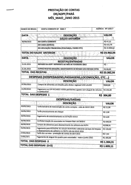 PRESTA&Ccedil;&Atilde;O DE cONTAs