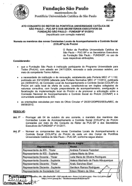 FUNDASP Nº 01/2012 - Republicado - PUC-SP