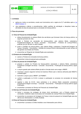 MANUAL DE NORMAS E DIRETRIZES LICENÇA-PRÊMIO fls