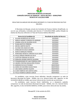 Arquivo - Prefeitura Municipal de Macap&aacute;