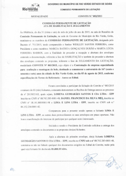 RÍOEÊQÊ comissÃo PERMANENTE oE LICITAÇÃO