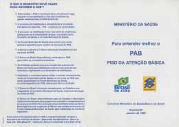 o que o munic&iacute;pio deve fazer para receber o pab