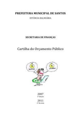 Cartilha do Orçamento Público - Prefeitura Municipal de Santos