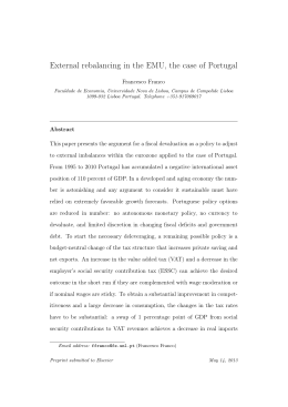 External rebalancing in the EMU, the case of Portugal
