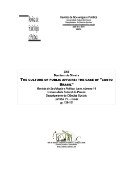 Redalyc. The culture of public affairs: the case of "custo Brasil