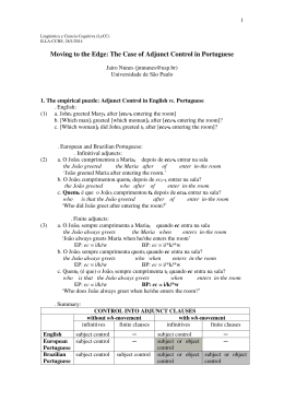 Moving to the Edge: The Case of Adjunct Control in Portuguese