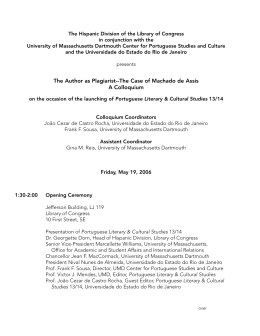 The Author as Plagiarist--The Case of Machado de Assis A