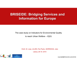 The case study on Indicators for Environmental Quality to