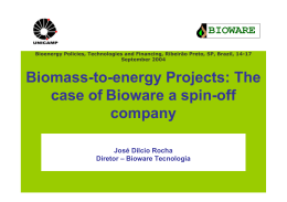 Biomass-to-energy Projects: The case of Bioware a spin
